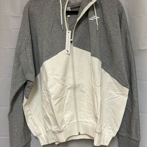 FITWEAR New Zealand Cape pullover Hoody Grey &‎ White - Size M 8-10 US